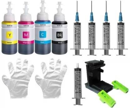GPN PRINT Refill Ink For HP DeskJet 2723 Multi-function WiFi Color Printer Compatible With Black + Tri Color Combo Pack Ink Cartridge