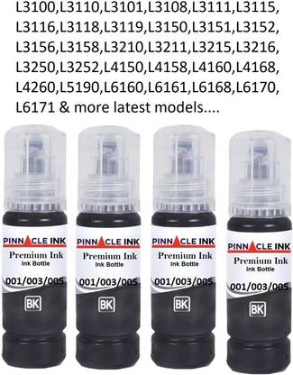 PINNACLE Compatible ink For Epson L3250 All Black - All Black Black Ink Bottle