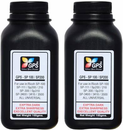 GPS Colour Your Dreams Richo Sp100 / Sp110 / Sp200 / Sp210 / Sp300 / Sp310 / Sp3400 / Sp3410 Black Ink Toner Powder