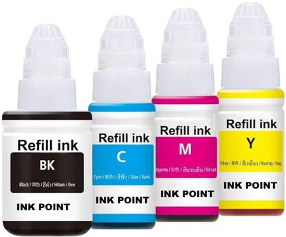 inkpoint Canon GI-790BK for G1010, G2000, G2010, G2012, G3000, G3010, G3012, G4010 Black + Tri Color Combo Pack Ink Bottle