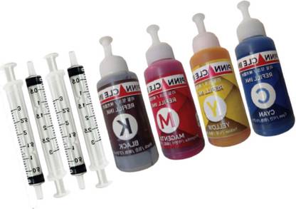 PINNACLE HP 802 Tri-color All 3 Colour Refill Ink + Black Compatible ink Black Ink Bottle