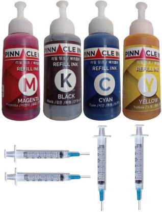 Pinnacle Ink Refill Ink For HP DeskJet 2332 Black + Tri Color Combo Pack Ink Bottle