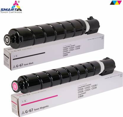 Smart Toner Cartridge Npg-67 (Magenta / Black) For Canon Ir Adv C3320 C3325 C3330 C3520 Black , Magenta Ink Toner