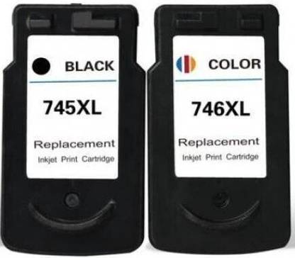 trendvision PG745XL & CL 746XL COMBO INK CARTRIDGE Black + Tri Color Combo Pack Ink Cartridge