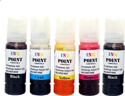inkpoint L5190, L3150 , L3110, L1110, L4150, L6170, L4160, L6190 , L6160 Black + Tri Color Combo Pack Ink Bottle