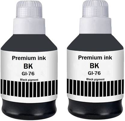 Momad GI-76 Premium ink Compatible for Canon MAXIFY GX5070, GX6070, GX7070 Printer Black - Twin Pack Ink Bottle