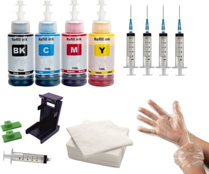 Salty Refill Kit for-805,860,861,803,680 678,682,802,901,831,830,46 & PG 88 PG740 Black + Tri Color Combo Pack Ink Cartridge