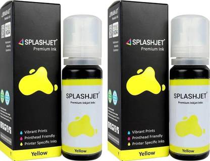 Splashjet 057 Compatible Refill Ink for EP L8050, L18050 Printer - (70gm x 2) - 503491 Yellow Ink Bottle