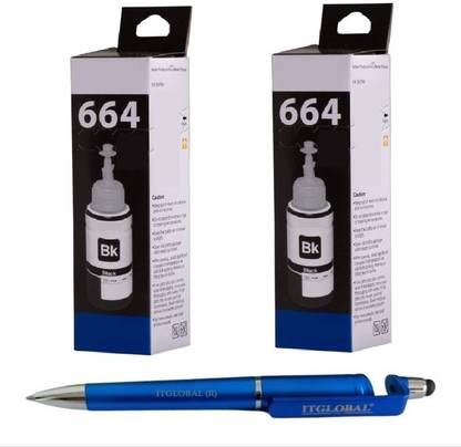 itglobal OG- Epson T6641 6641 Black - Twin Pack Ink Bottle