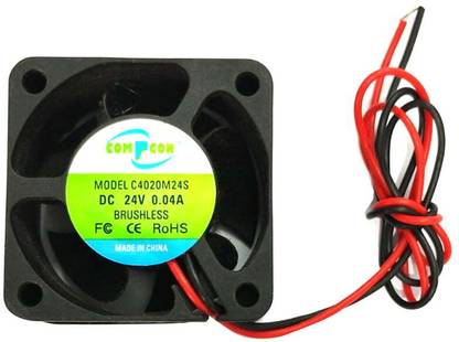 S S Enterprises Compcon C4020M24S 24V 0.06A Cooling Fan 40x40 1.5" Grey Ink Toner