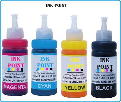 inkpoint Compatible HP Cartridge Ink for 802, 805, 678, 680, 803, 682, 46, 818 - Ink Black + Tri Color Combo Pack Ink Bottle
