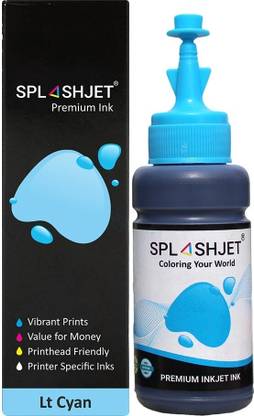 Splashjet T673 Refill Ink for Ep L850, L800, L810, L805, L1800 Printer - (70gm x 1) Light Cyan Ink Bottle