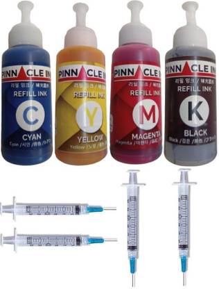 Pinnacle Ink DeskJet 2132 All-in-One Printer Inks Compatible Premium ink Black + Tri Color Combo Pack Ink Bottle