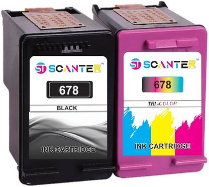 ST-SCANTER 678 COMBO CARTRIDGE for USE in Deskjet 2515,1015,1018,1515,1518,2515, 2545 Black + Tri Color Combo Pack Ink Cartridge