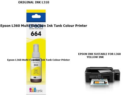 EPS ORIGINAL Epson L360 Multi-function Color Ink Tank Printer Yellow Ink Bottle