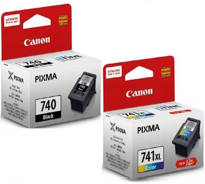Canon PG740 & CL741 XL Black + Tri Color Combo Pack Ink Cartridge