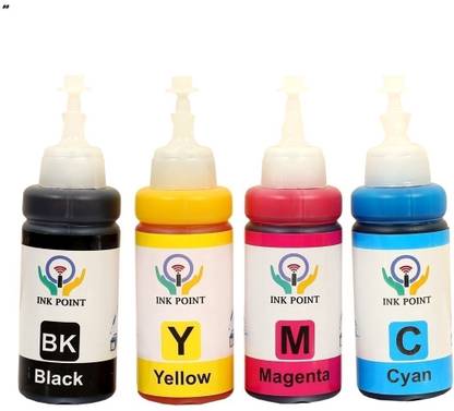 inkpoint HP DeskJet 1112 Single Function Printer Ink Black + Tri Color Combo Pack Ink Bottle
