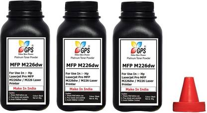 Black HP LaserJet Pro MFP M226dw / M226 Printer Toner Powder Pack Of 3 Bottle Each. 80gms. Black Ink Toner Powder
