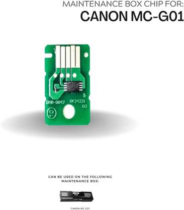 FTC MC-G01 Ink Maintenance Box CHIP Canon MAXIFY GX6010 GX7010,GX6020 GX7020 Black + Tri Color Combo Pack Ink Toner