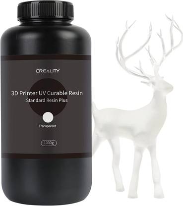 Creality UV Curable Standard Resin - 1kg (Clear) White Ink Bottle