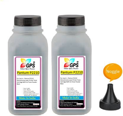GPS Colour Your Dreams P2210 Monochrome Laser Printer Toner Refill For Pantum Printer ( Pack Of 2 ) Black Ink Toner Powder