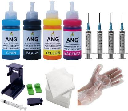 Ang Refill ink for Canon 88 & 98 Ink Pixma E500 510 600 610 Printers Black + Tri Color Combo Pack Ink Cartridge