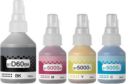 R C Print Ink compatible for Brother DCP T220 T420 T520 T820 T920 T310 T510 T710 Black + Tri Color Combo Pack Ink Bottle