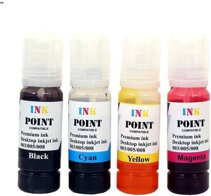 inkpoint 001 003 Ink Refill dye Ink for Epson Printer L3110 L3150 L4260 L4160 L3152 L3115 Black + Tri Color Combo Pack Ink Bottle