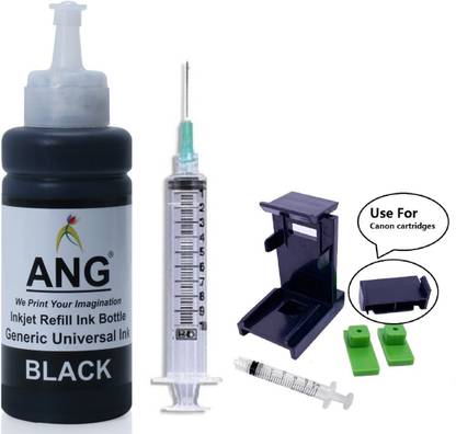 Ang Black Refill Kit with Suction Tool Ink Refill Black Ink Bottle