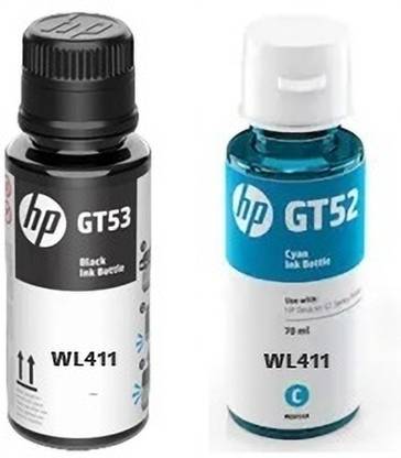 HP ORIGINAL INK BOTTLE FOR HP WL411 INK TANK PRINTER BLACK AND Cyan Ink Bottle