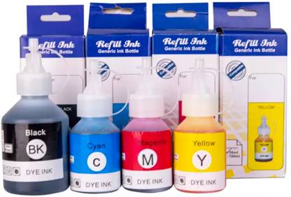 AXEL Brother Ink BT6000BK / BT5000 DCP-T300, T500W, T700W, MFC-T800W Black + Tri Color Combo Pack Ink Bottle