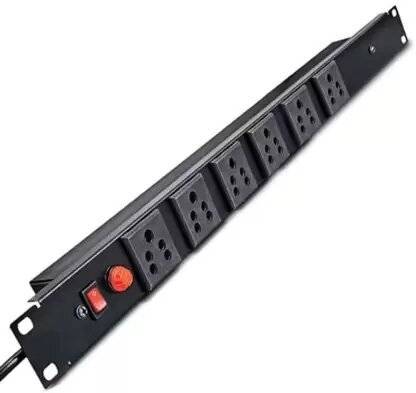 S S Enterprises 6 Socket Power Distribution Unit (PDU)/Extension Board For CCTV Rack Black Ink Toner