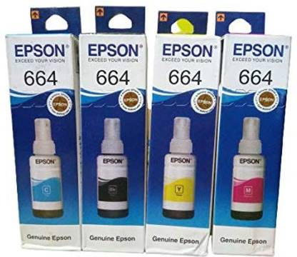 b.k.enterpriese Epson 664 Ink Black + Tri Color Combo Pack Ink Bottle