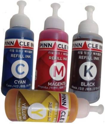 Pinnacle Ink Inks Compatible Refill Ink Brother DCP-220 Black + Tri Color Combo Pack Ink Bottle