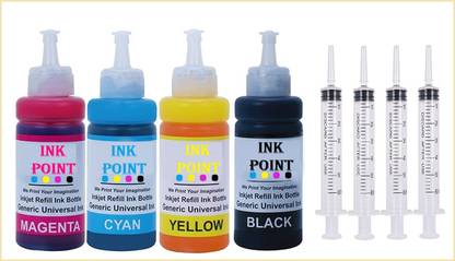 inkpoint HP DeskJet 2723 WiFi Printer Compatible HP 805/803/680 Cartridges Refill Ink Black + Tri Color Combo Pack Ink Bottle