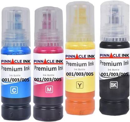 Pinnacle Ink Ep EcoTank L3151 Printer Black + Tri Color Combo Pack Ink Bottle