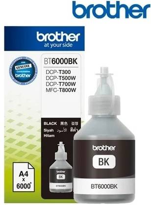 gc original INK BROTHER BLACK 6000 (ORIGINAL) Compatible for Brother dcp-t300/t500w/t700w Black Ink Bottle