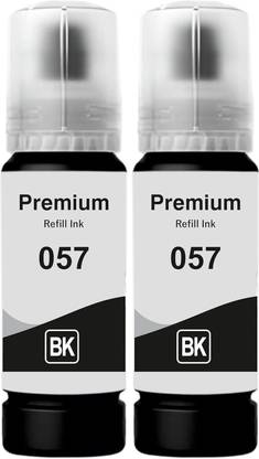 HV Cartridges 057 Refill Ink Compatible for Epson L8050, L18050, L8150W Printers Black Ink Bottle
