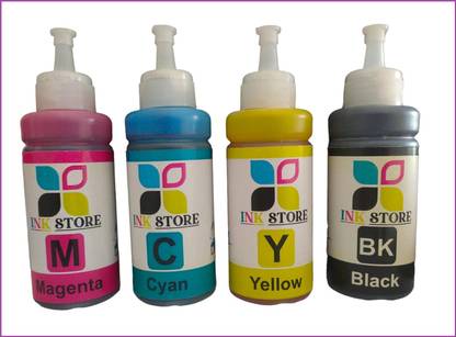 PRINTIFY Refill Ink For Use In Canon Pixma E470 Black + Tri Color Combo Pack Ink Bottle