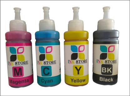 INKSTORE Epson Compatible Refill Ink Combo Pack for L-Series Black + Tri Color Combo Pack Ink Bottle