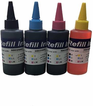 UV Ink Refill Compatible For 680 & 803 Printers Tri-Color Ink Bottle