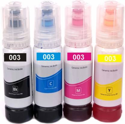 tankink 003 Black + Tri Color Combo Pack Ink Bottle