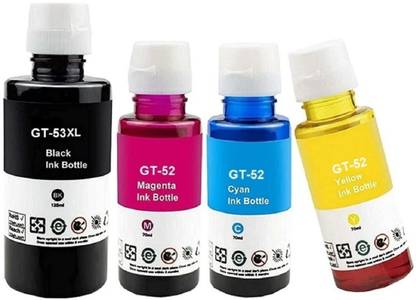 Ang Ink for HE 5810, 310, 315, 319, 410, 415, 419, GT5810, GT5820, GT5811, GT5821 Black + Tri Color Combo Pack Ink Bottle