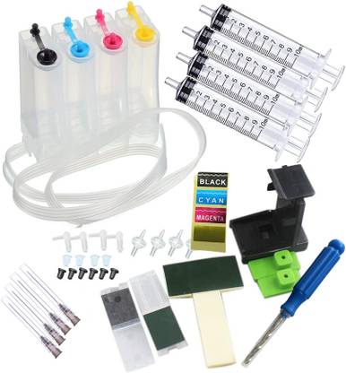 verena CISS Ink Tank Kit Universal For HP, Canon, Brother & Epson Printers Multi Color Black + Tri Color Combo Pack Ink Cartridge