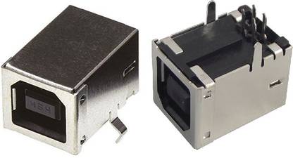 Haedlink Printer Original USB Connector Type B Female Adapter Plug 4 Pin 90 Degree Black Ink Toner