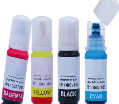 Jp Enterprise Compatible Refill Ink for Eps- L3110, L3150, L3250, L3252 L3115 Ink Bottle Black + Tri Color Combo Pack Ink Bottle