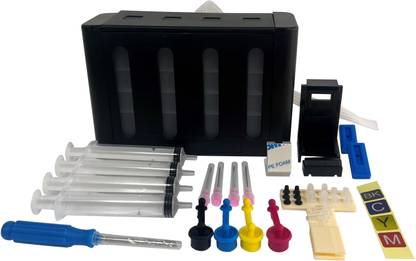 uv infotech CISS Tank Kit compatible PG-810 CL-811 Ink Cartridges for IP2770 MP 237 257 287 Black + Tri Color Combo Pack Ink Toner