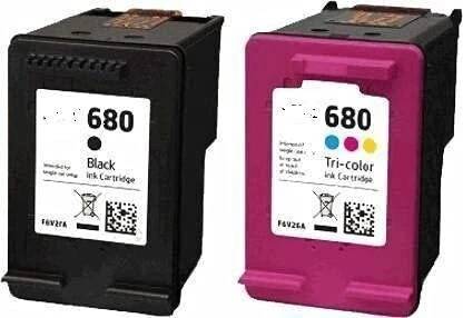 trendvision 680 Combo for 2138,2675,2676,2677,2678,3635, 3636,3638,3775,3776,3777,3778,3779 Black + Tri Color Combo Pack Ink Cartridge