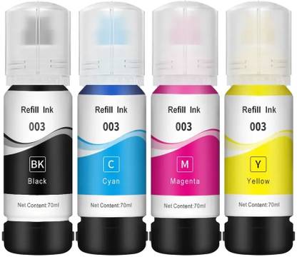 RT 003 refill ink for L1110,L1210,L1256,L3110,L3116,L3150,L3156,3210,3256,5290,5590 Black + Tri Color Combo Pack Ink Bottle