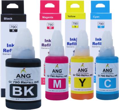 Ang Refill ink For Cann G2000 G2002 G2010 G2012 G3000 G3010 G3012 G4000 Black + Tri Color Combo Pack Ink Bottle